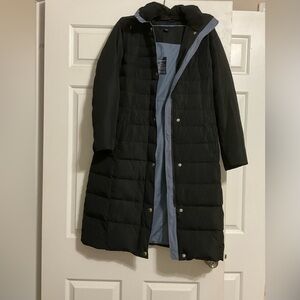 Lands end fashion down long coat xs/p 2-4 nwt